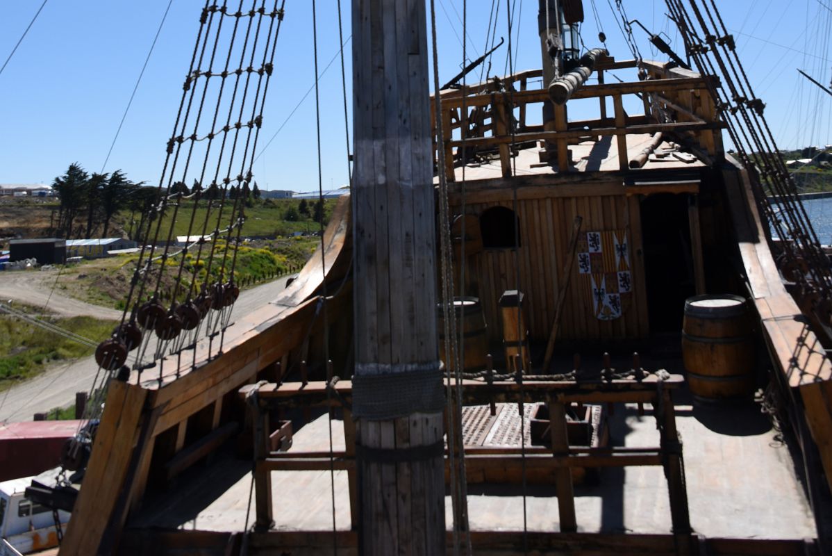 16D The Stern And Captains Cabin On Nao Victoria Replica Commanded By Ferdinand Magellan Near Punta Arenas Chile